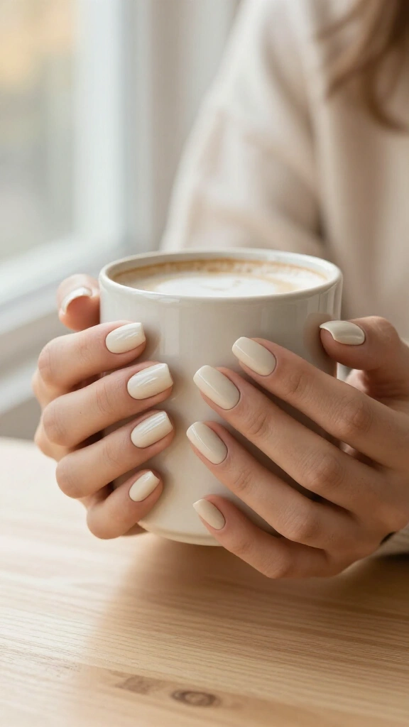Milky oat latte nails