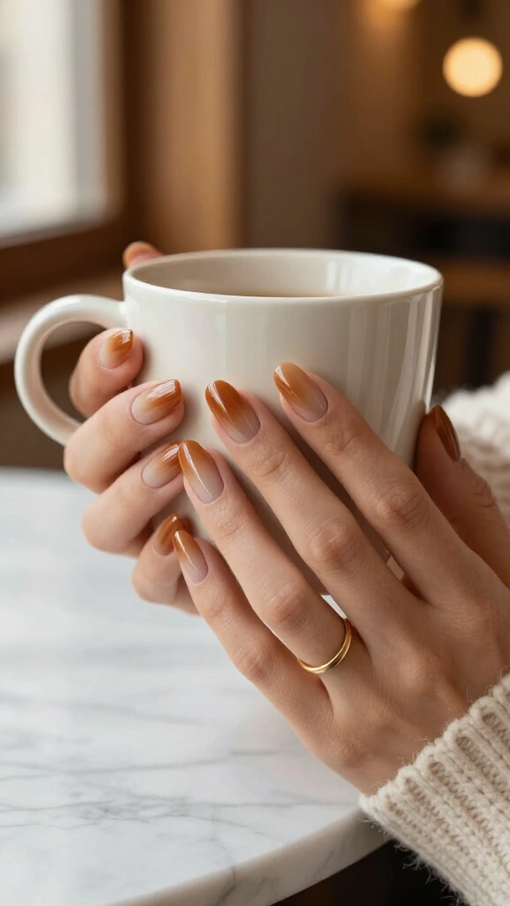 Caramel macchiato ombré