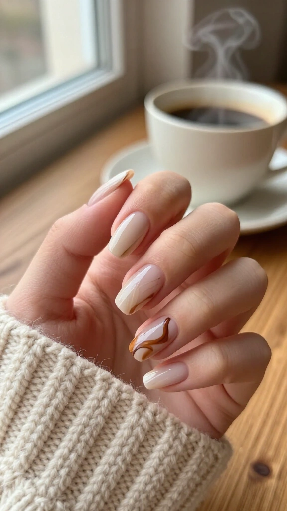 Warm cocoa swirls