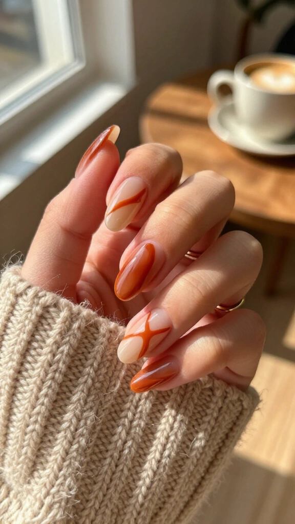 Burnt Sienna Swirls