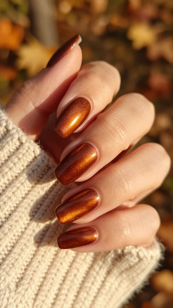 Molten copper velvet cat eye