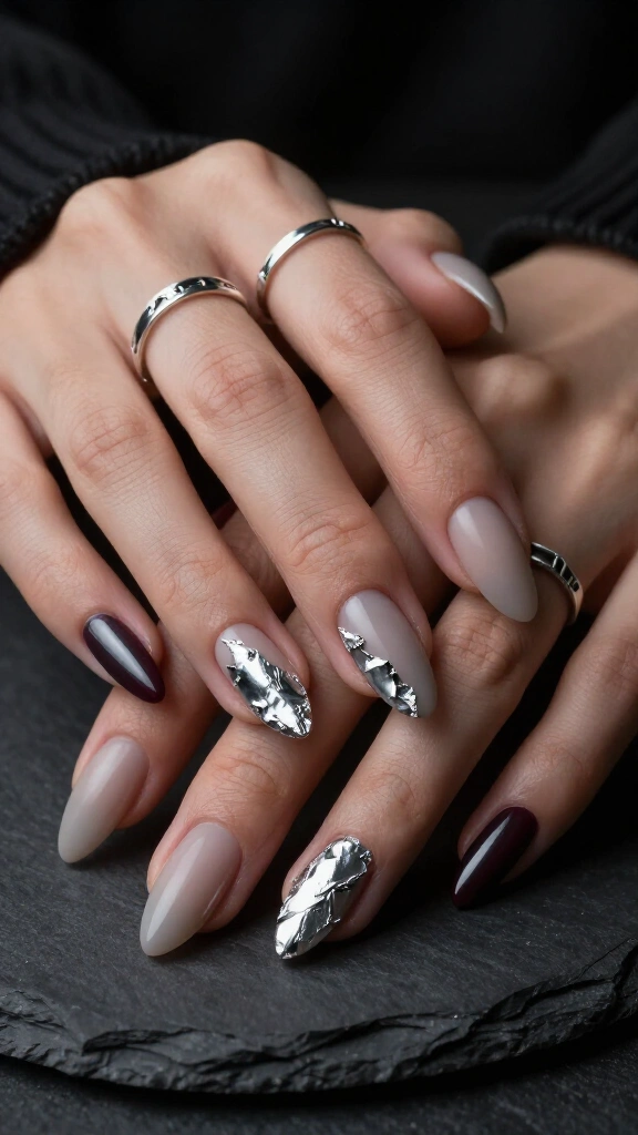 Bleeding silver foil edges