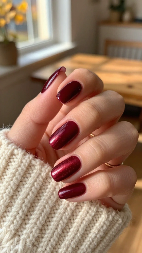 Velvet burgundy curved French