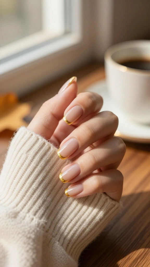 Metallic gold foil rim