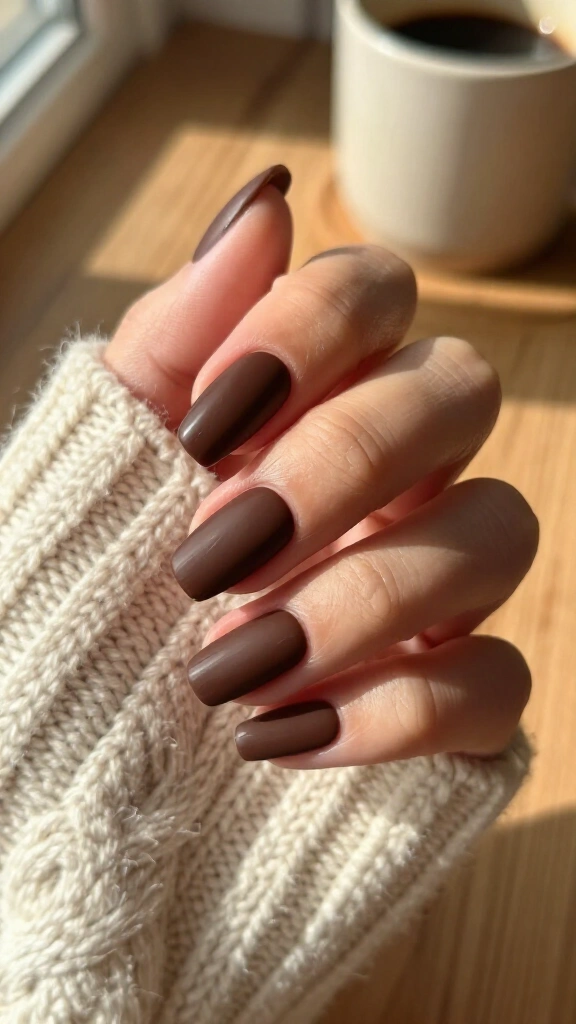 Matte chocolate with glossy tips