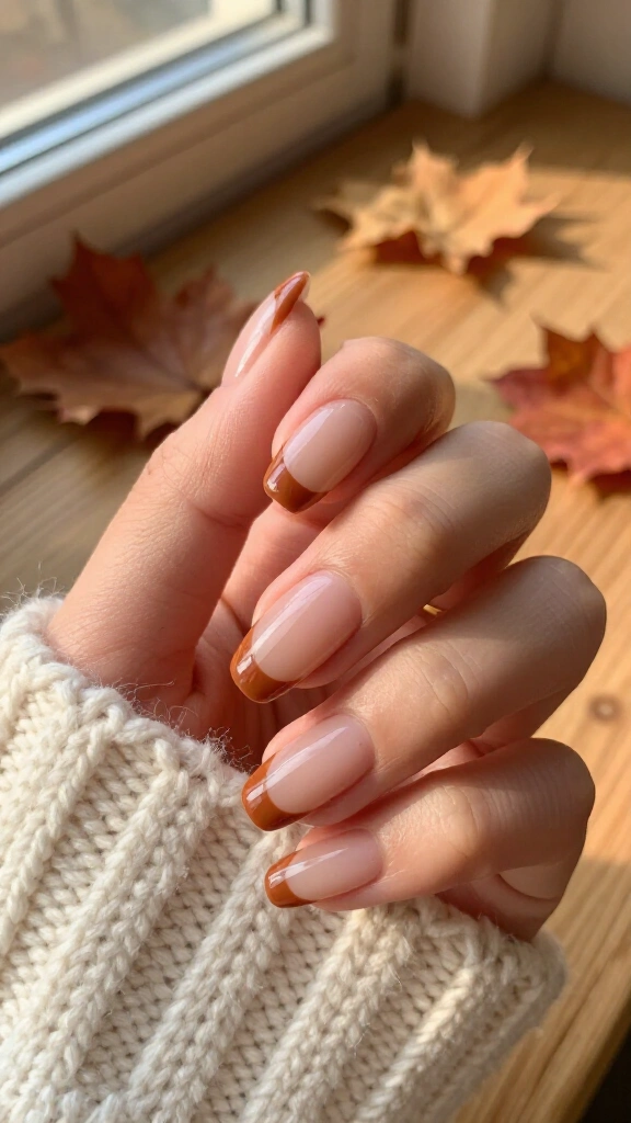 Burnt sienna V-shape French