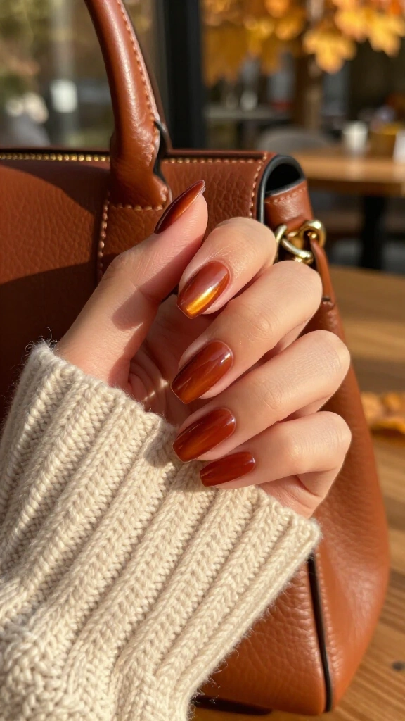 Rich cognac leather