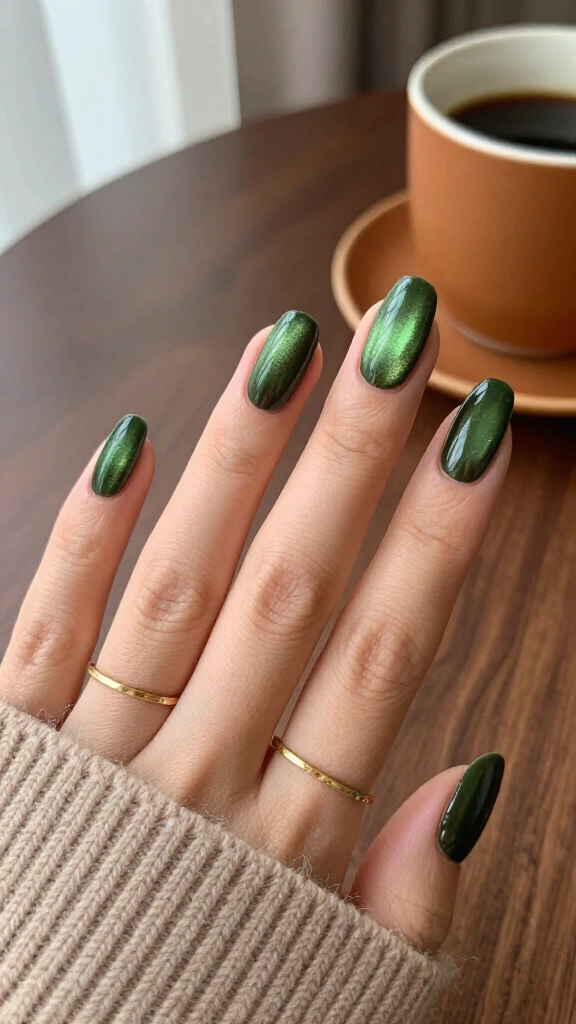 Moss green velvet