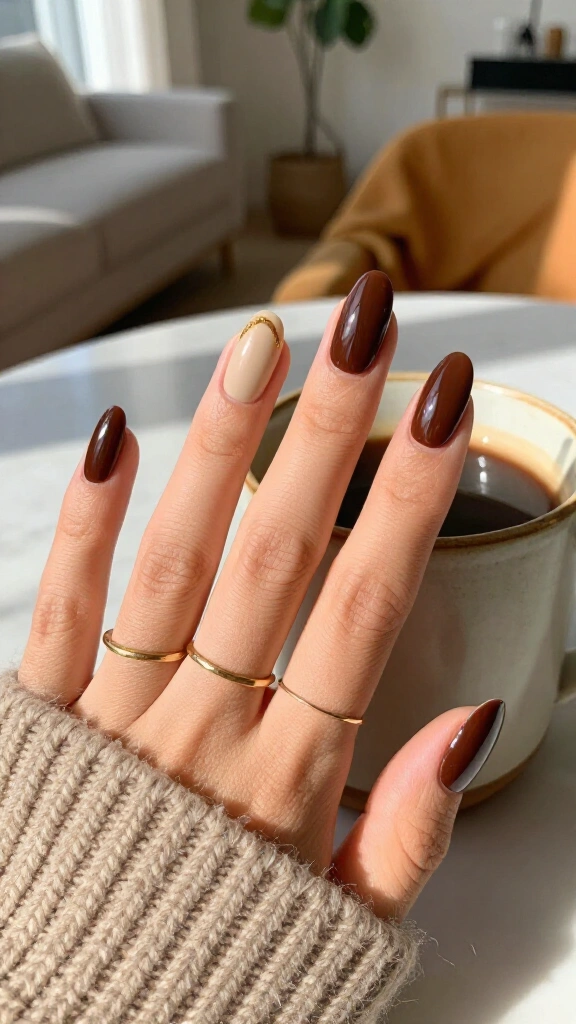 Rich espresso polish with an ultra-glossy finish