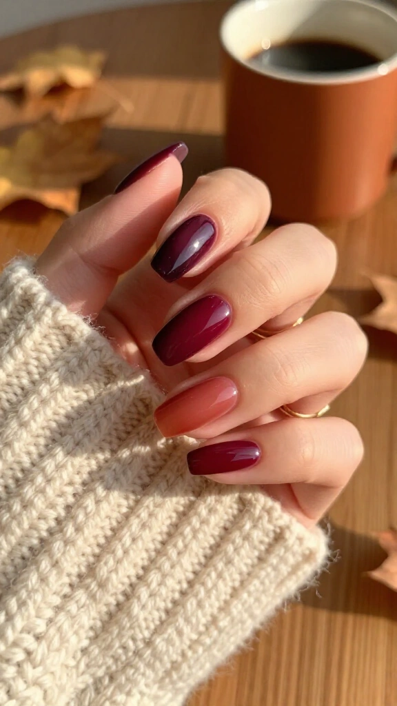 Berry sangria gradient press-ons