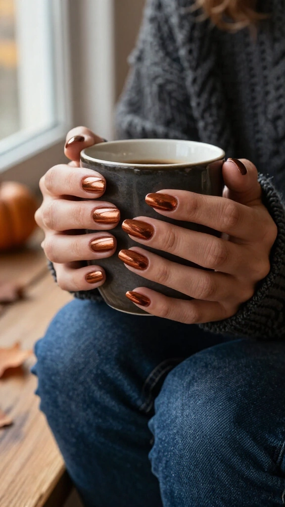 Bronzed copper metallic polish wraps
