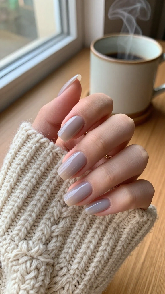 Sheer milk tea polish