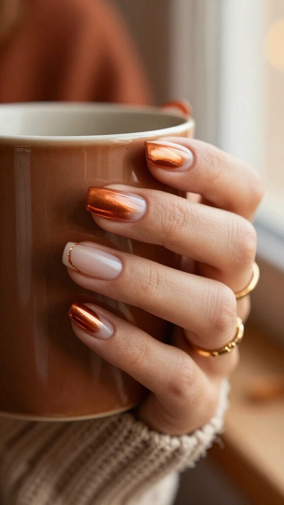 Metallic copper edged tips