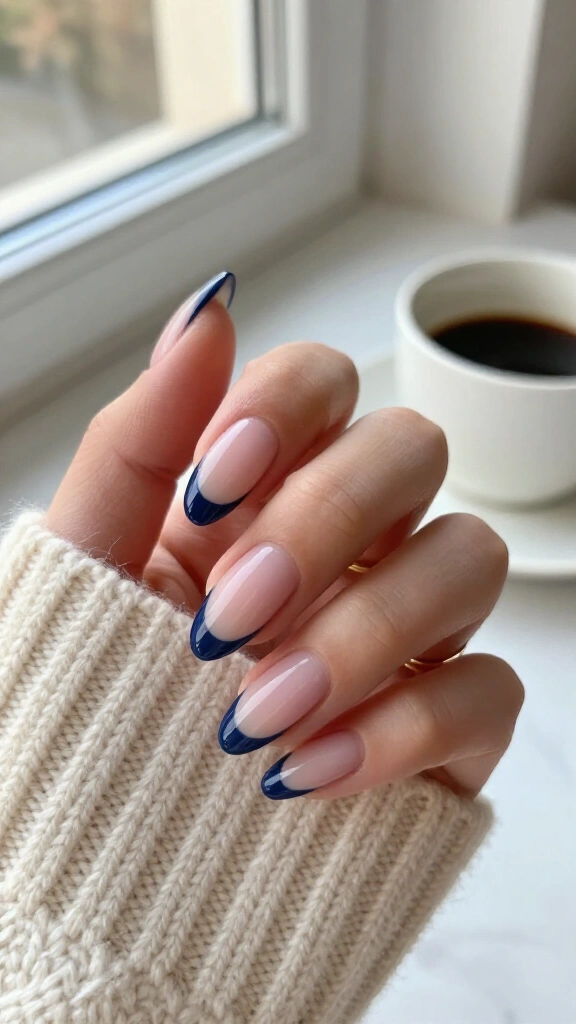 Midnight Navy French Tip