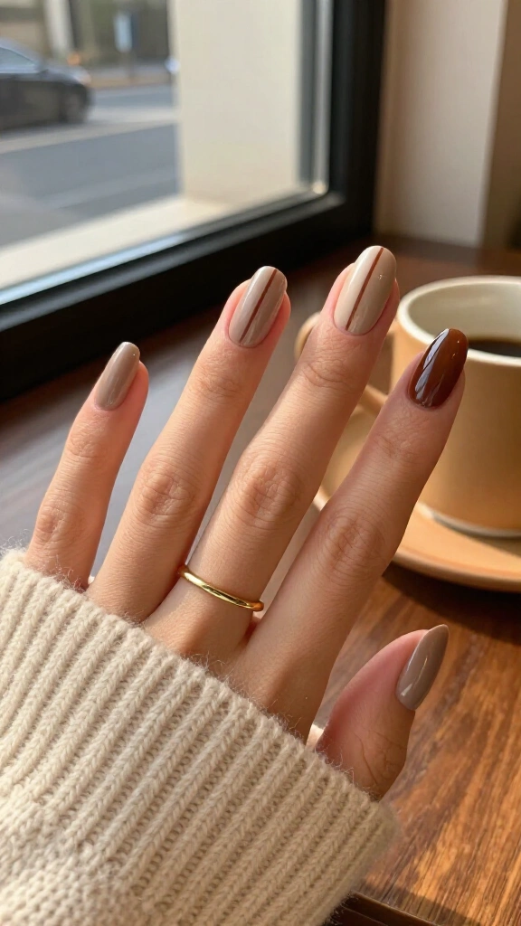 Taupe Minimalist Lines
