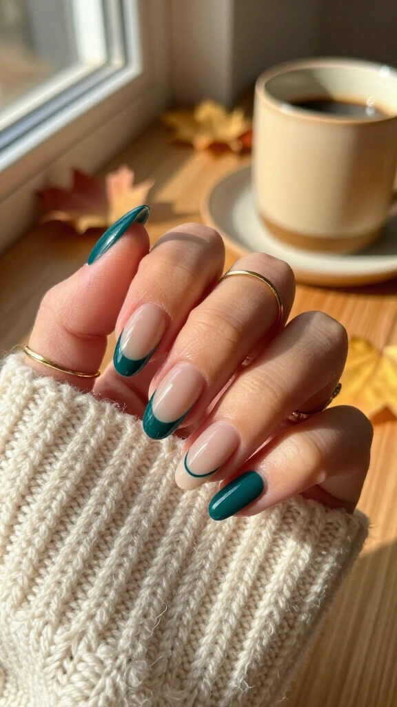 Dark teal French smile lines