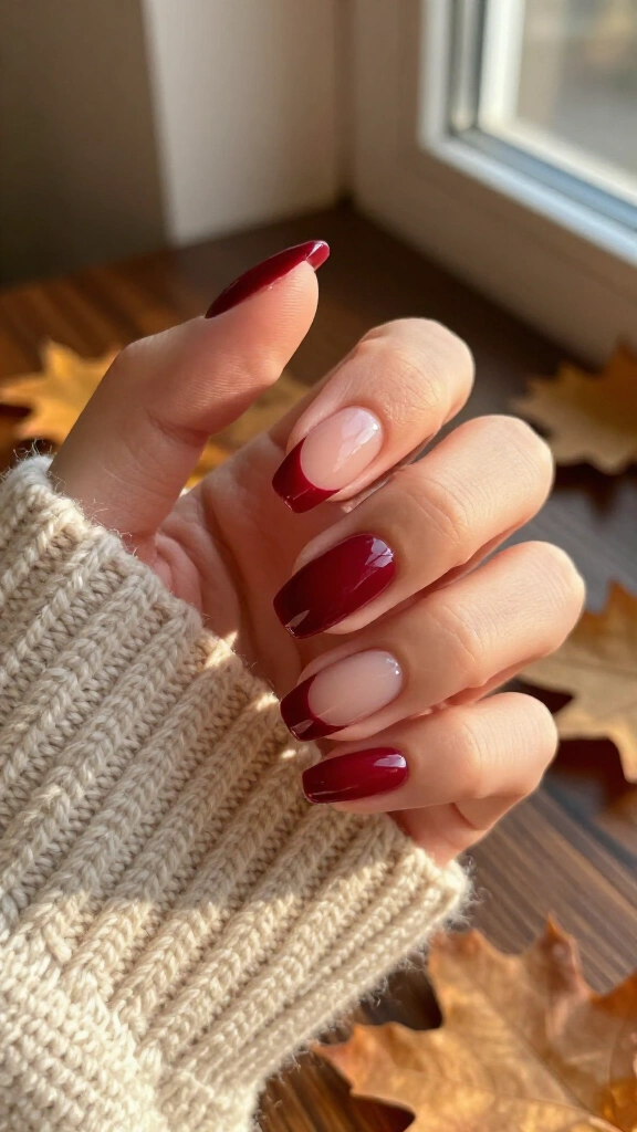 Glossy cranberry deep French