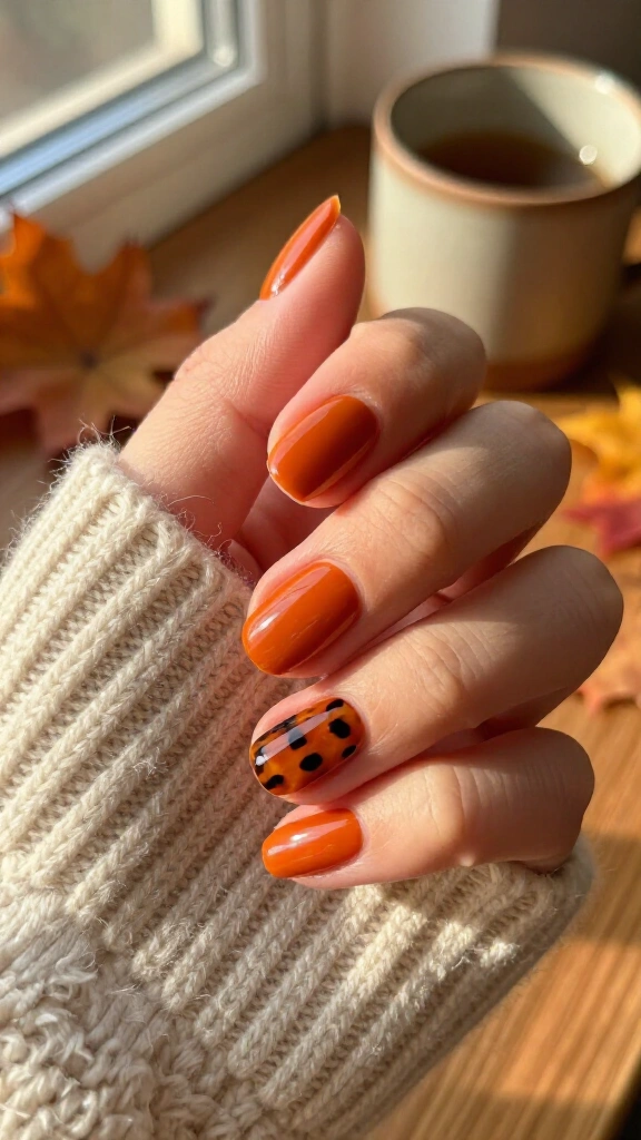 Spiced pumpkin tortoiseshell accent