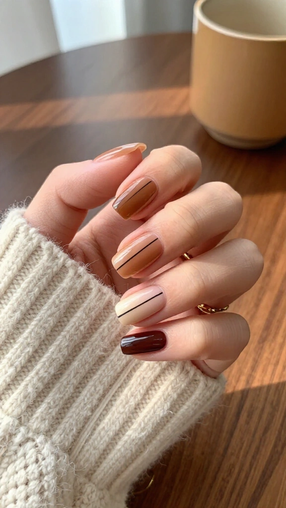 Toasted almond minimalist lines