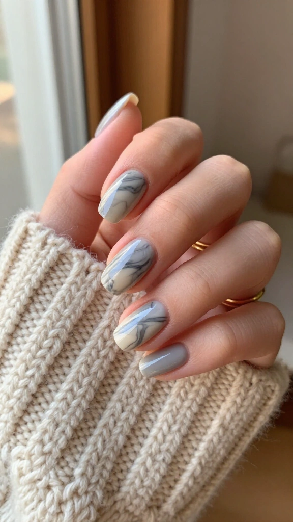Taupe marble effect