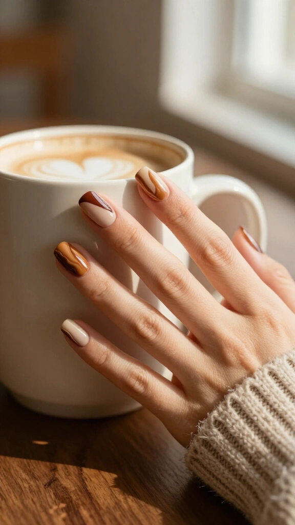 Mocha latte swirls