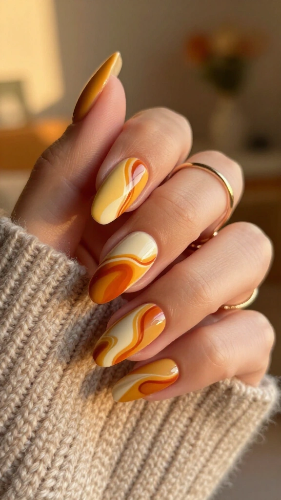 Autumn Swirl Cuticle Camouflage