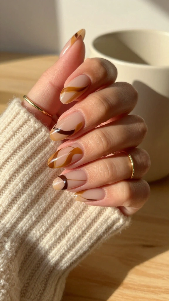 Caramel Swirl Abstract