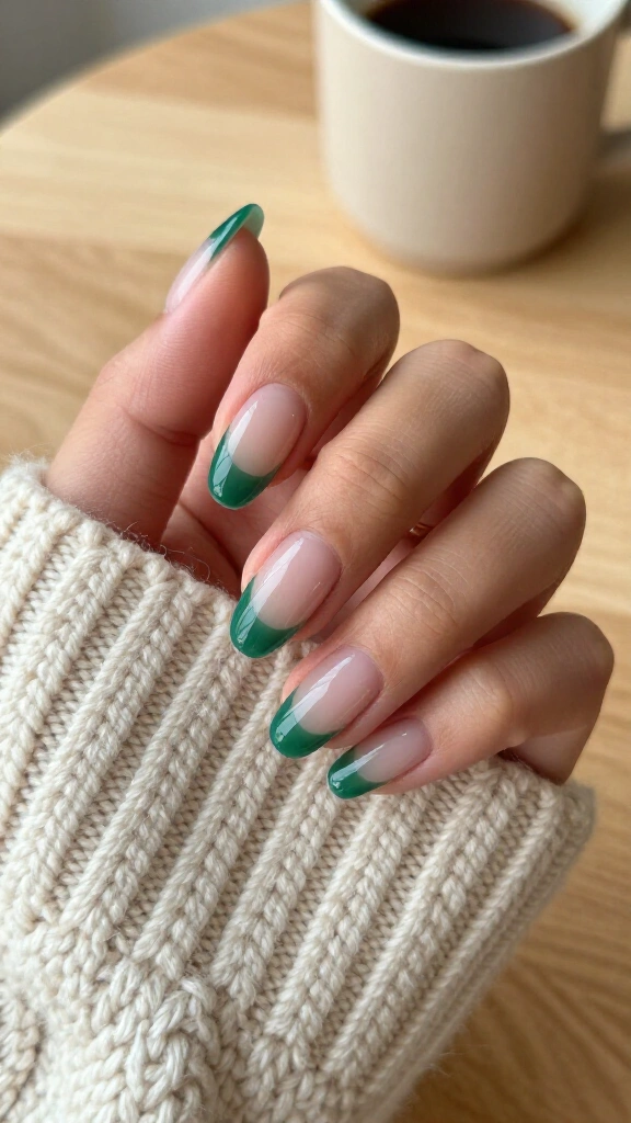 Emerald Jelly French Tips
