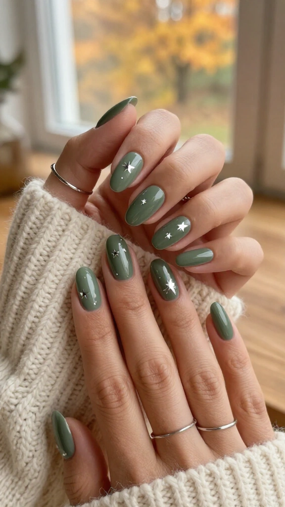 Spiced Army Green with Chrome Stars