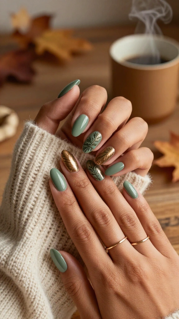 Gilded Metallic Fern Accents