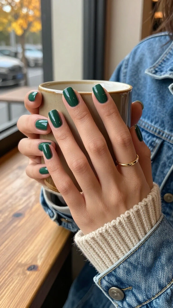 Deep forest green gel