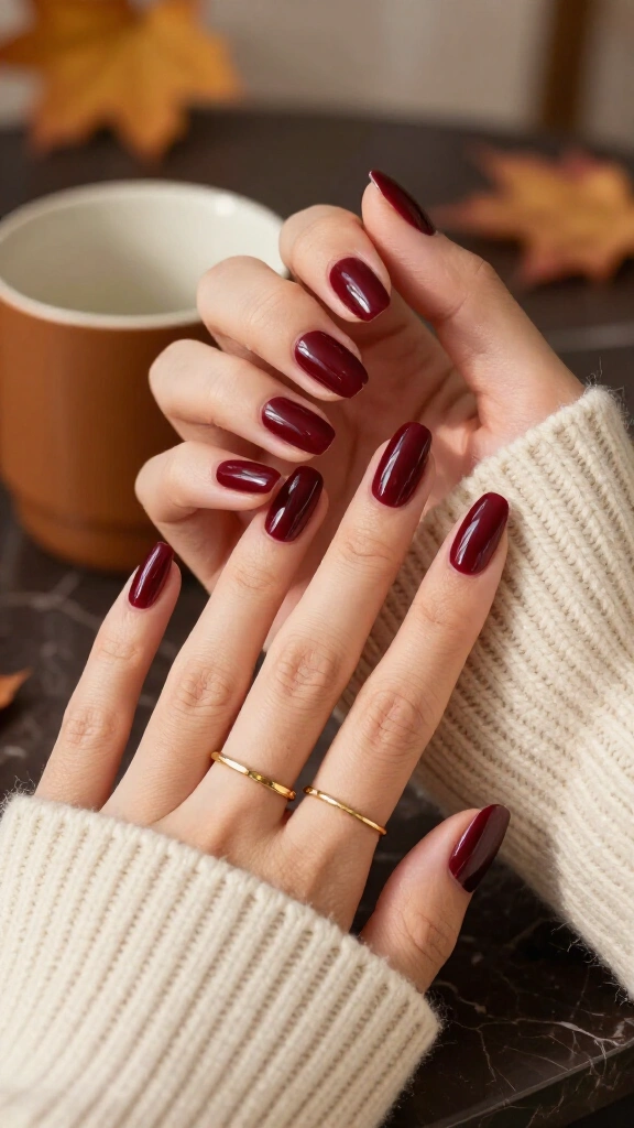 High-Gloss Deep Wine Almonds