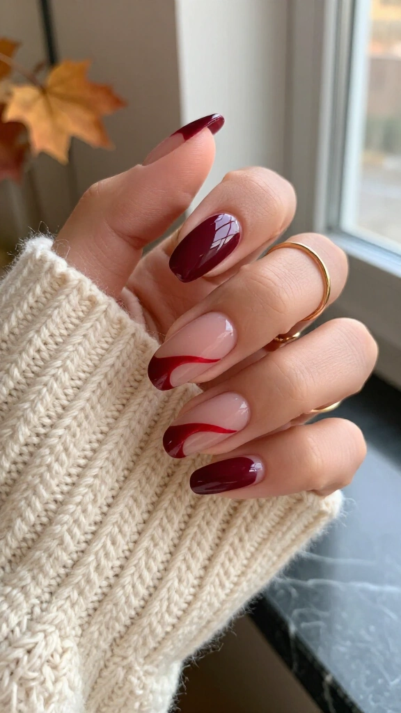Blood Red Negative Space Arcs