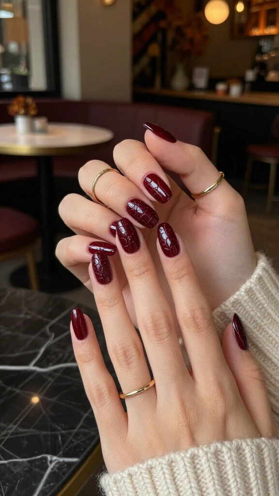 Burgundy Crocodile Texture
