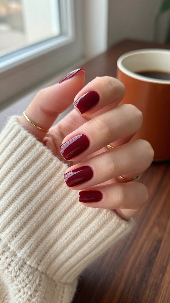 High-Gloss Minimalist Short Square