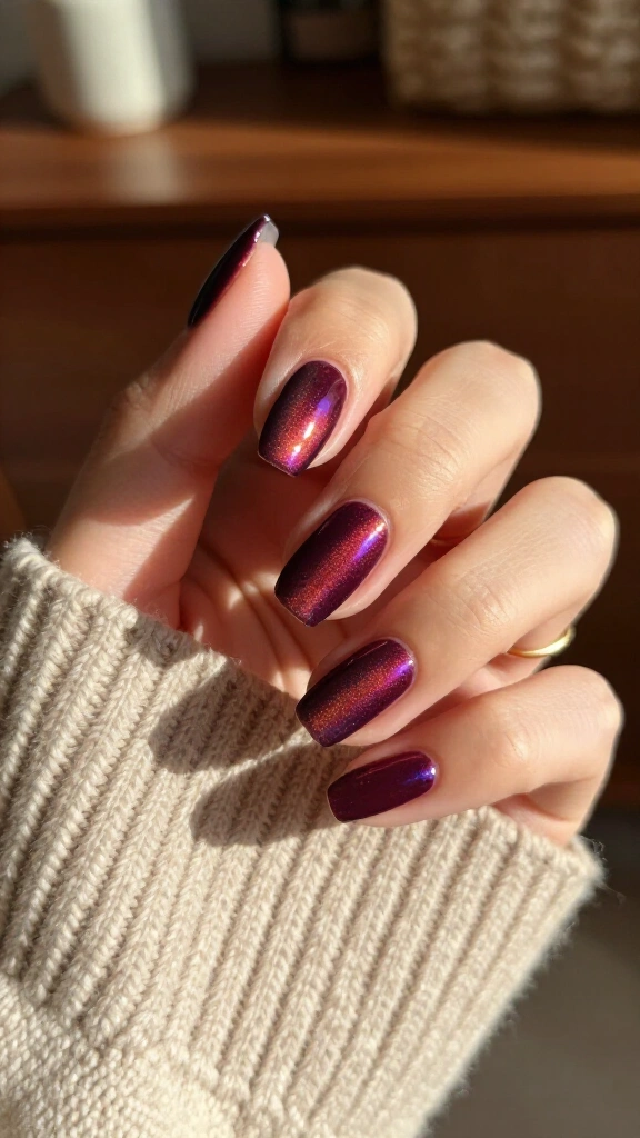 Plum Cat-Eye Magnetic Polish
