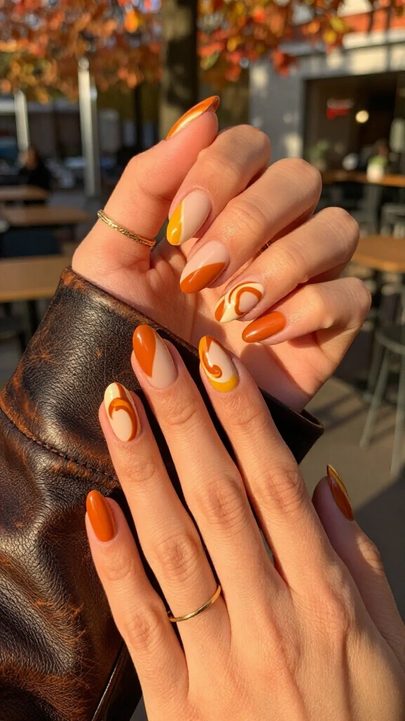 Retro 70s swirls