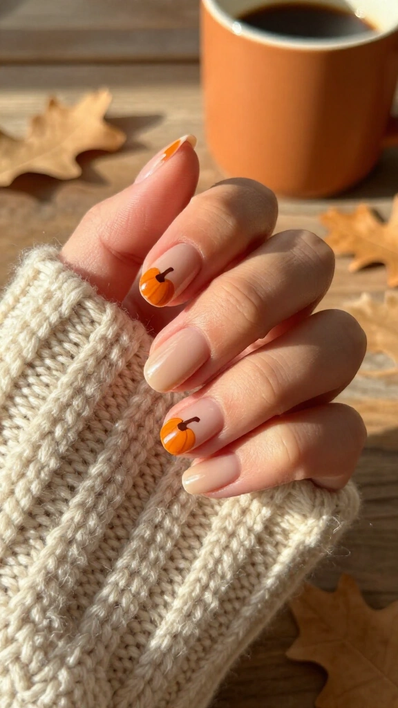 Pumpkin Patch Dotted Cuticles