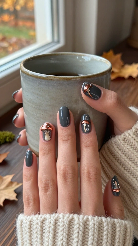 Chrome Mushroom Accents