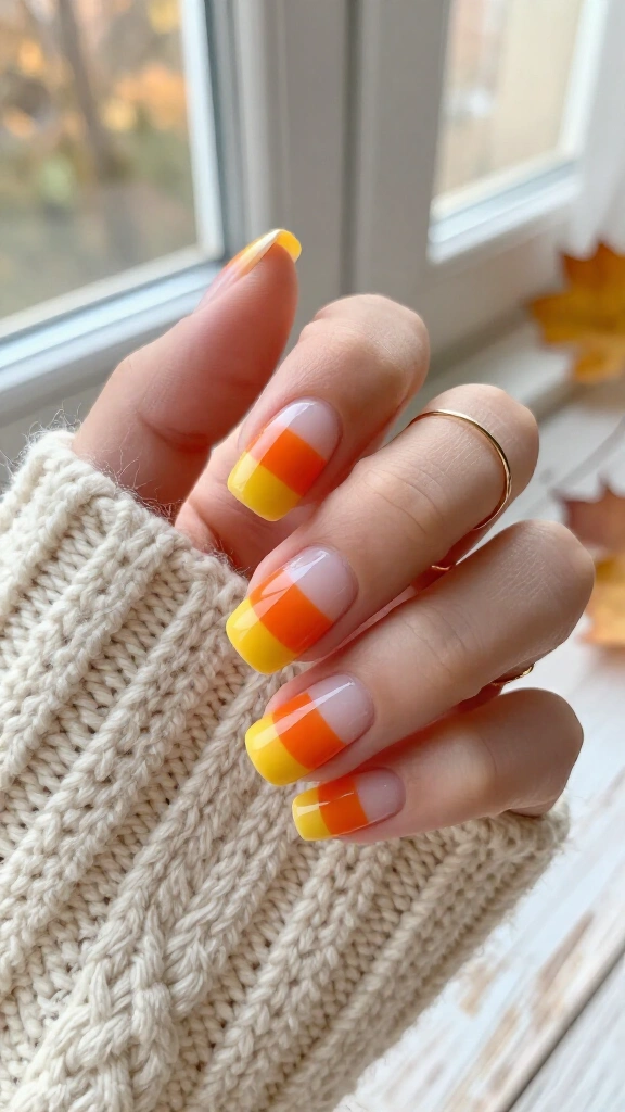 Candy Corn Minimalist Triangles