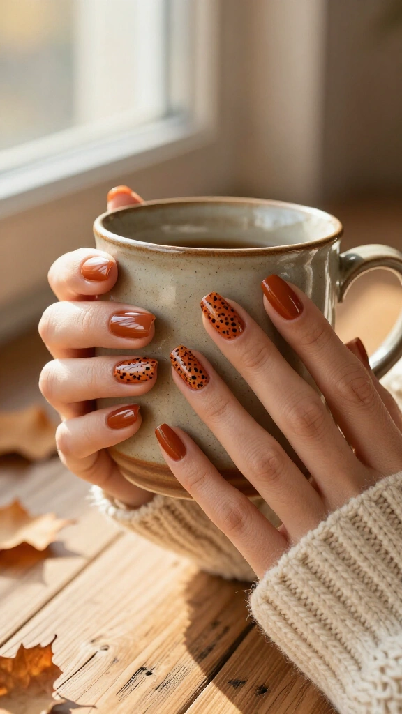 Splattered Pumpkin Spice Dots