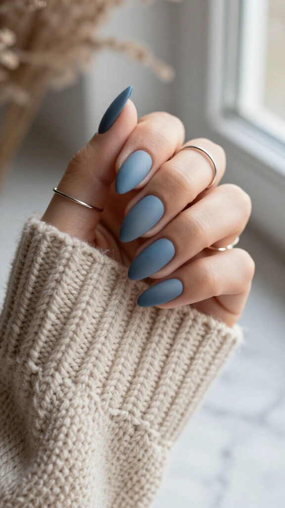 Matte Slate Blue Stiletto Set
