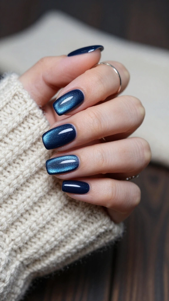 Ocean-Deep Navy Cat-Eye Gel