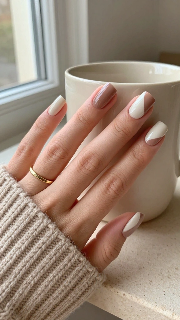 Warm Taupe Diagonal Blocks
