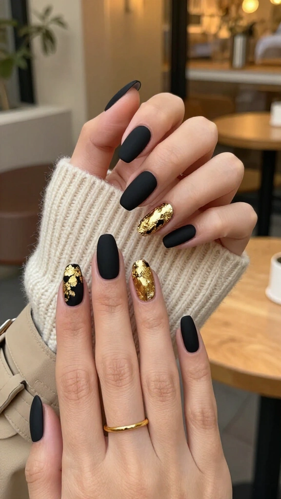 Matte Black with 24K Gold Foil Accents