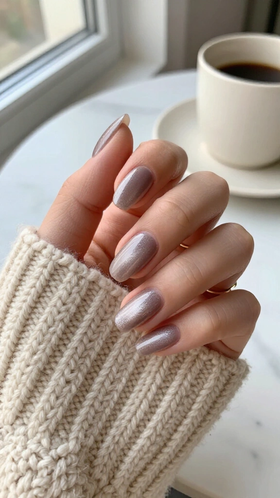Taupe Velvet Shimmer