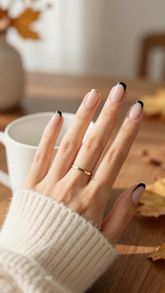 Micro-French on Short Square Nails