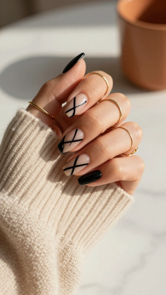 Negative Space Geometric Lines