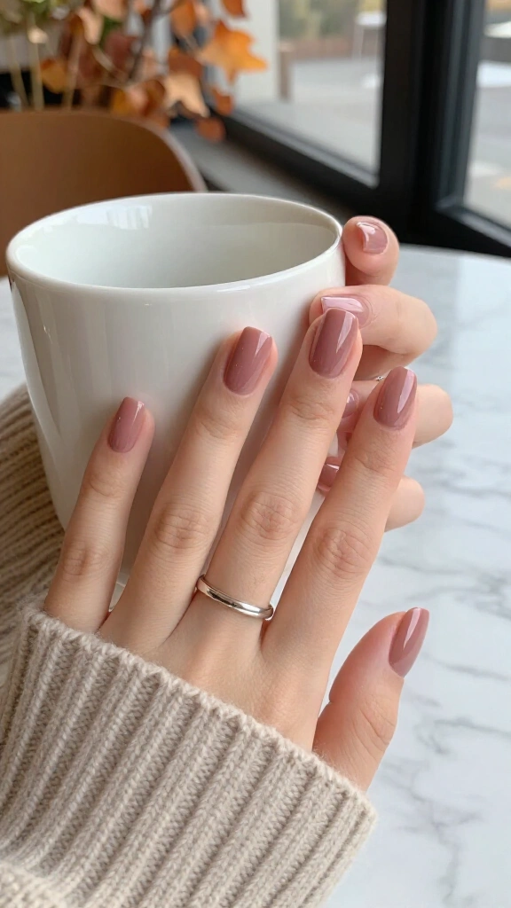 Rose Taupe High-Gloss Oval