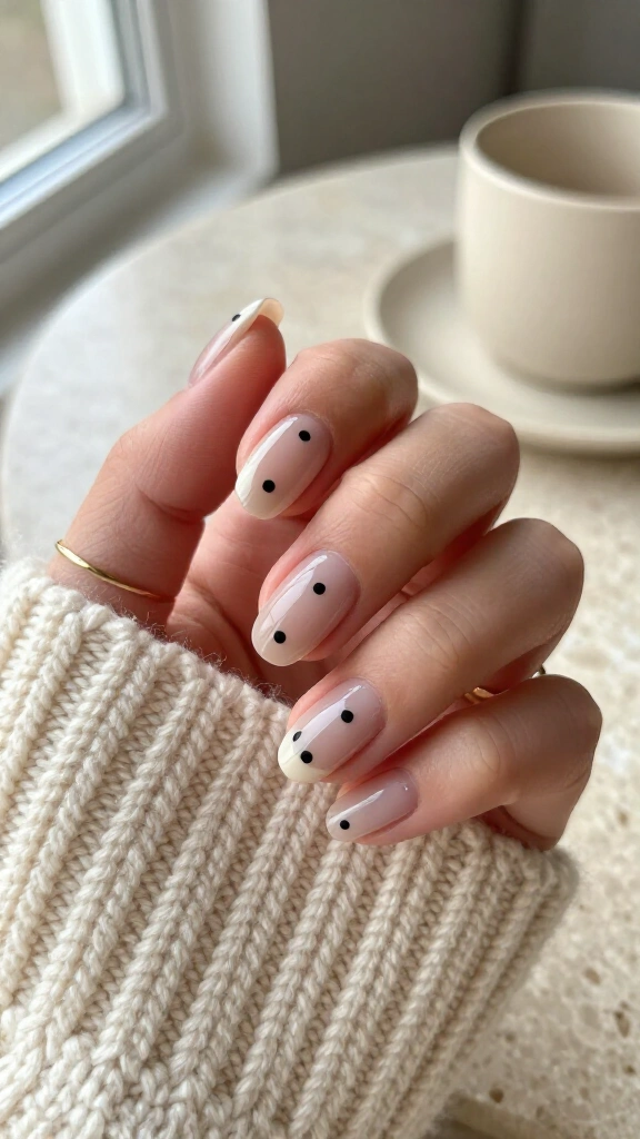 Minimalist Single-Dot Jet Black Accents